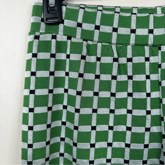 Stine Goya Marc Pants Womens Small Green  Retro Check Pull On Trousers - Picture 5 of 12